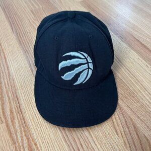 New Era Toronto Raptors Black Fitted Logo Hat 59Fifty Sz 7 1/2